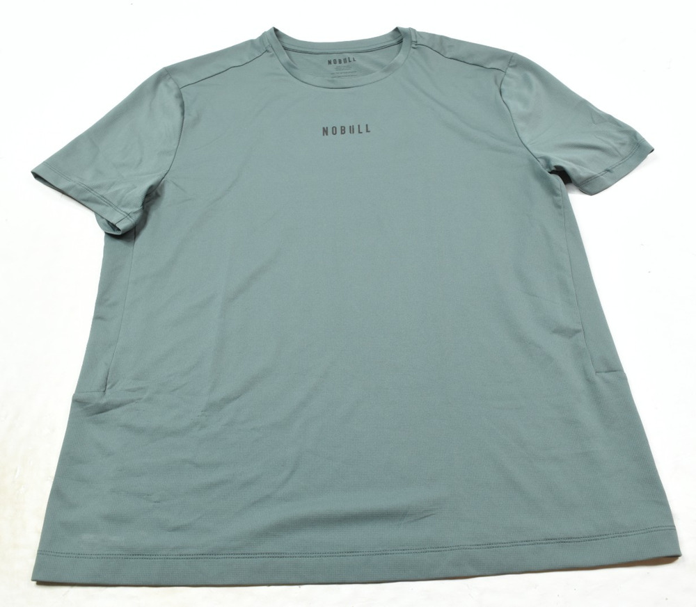 NOBULL Training Shirt Mens XL Sage Green Short Sleeve Stretch Crew Neck Gym